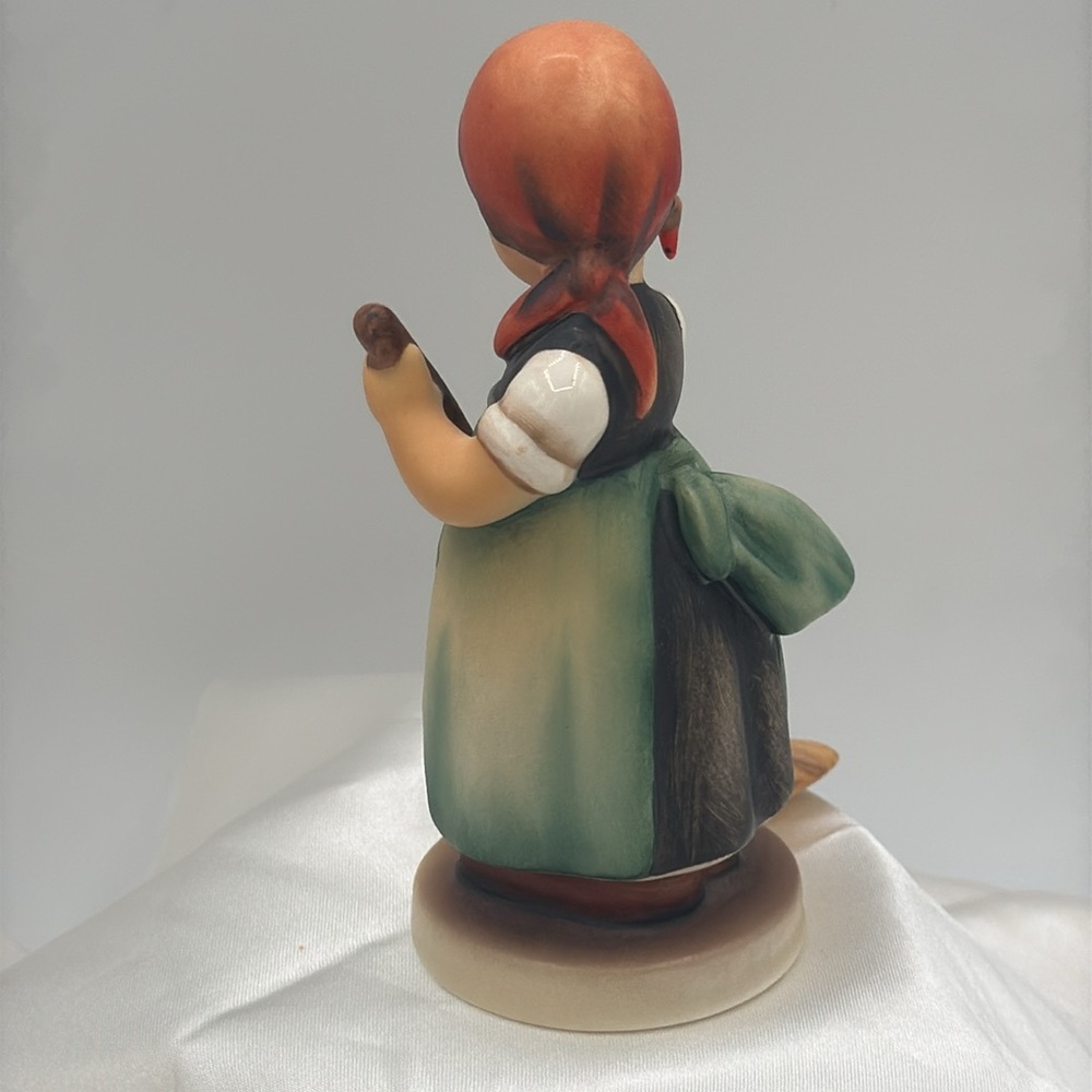 Charming Hummel Figurine with Orange and Blue Accents. #171, “Little Sweeper” - Picture 2 of 5